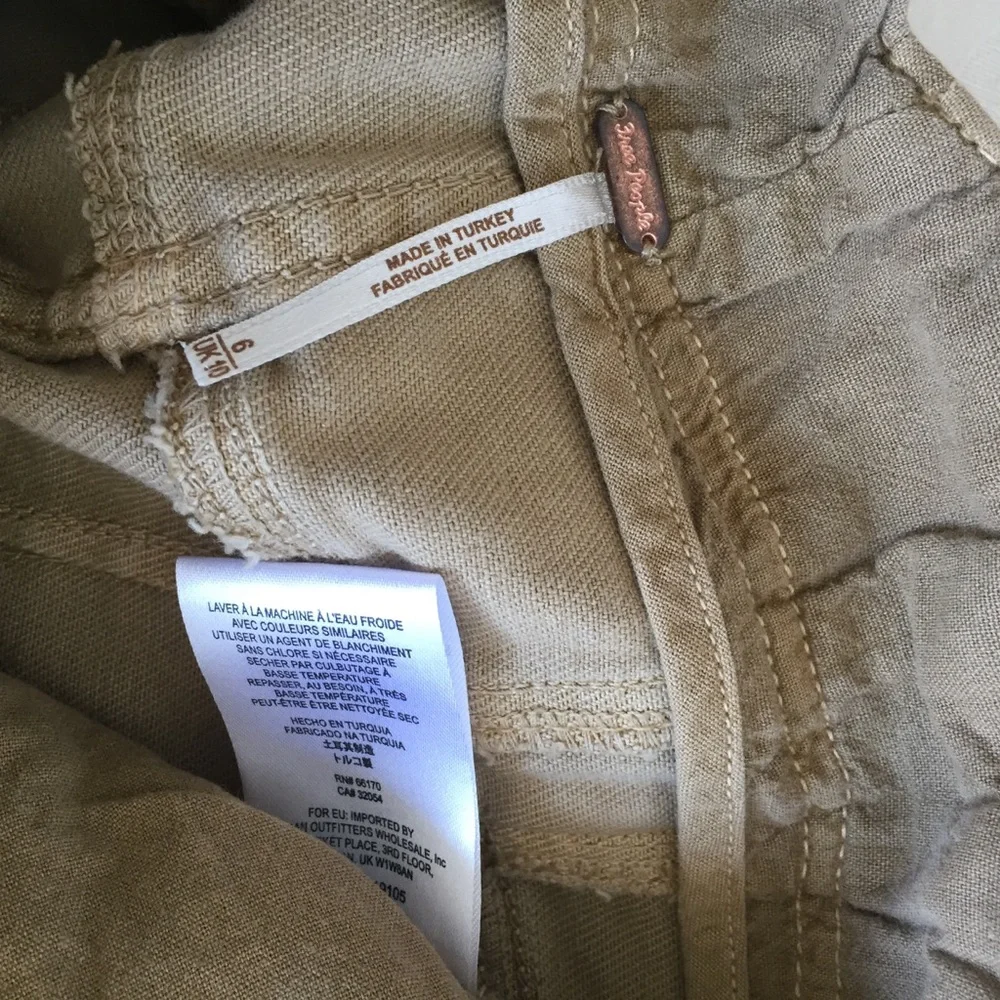 Free people brown denim skirt